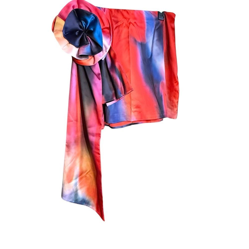 NWT The Drop Colorful Women's Mini Skirt with Flower Accent Size Large